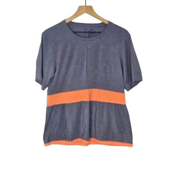 Nike Dri-Fit Women's Color Block Short Sleeve Slim Fit peplum top Size S Small - Picture 1 of 5
